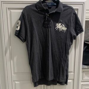 Polo by Ralph Lauren Men's Dark Gray Polo Shirt